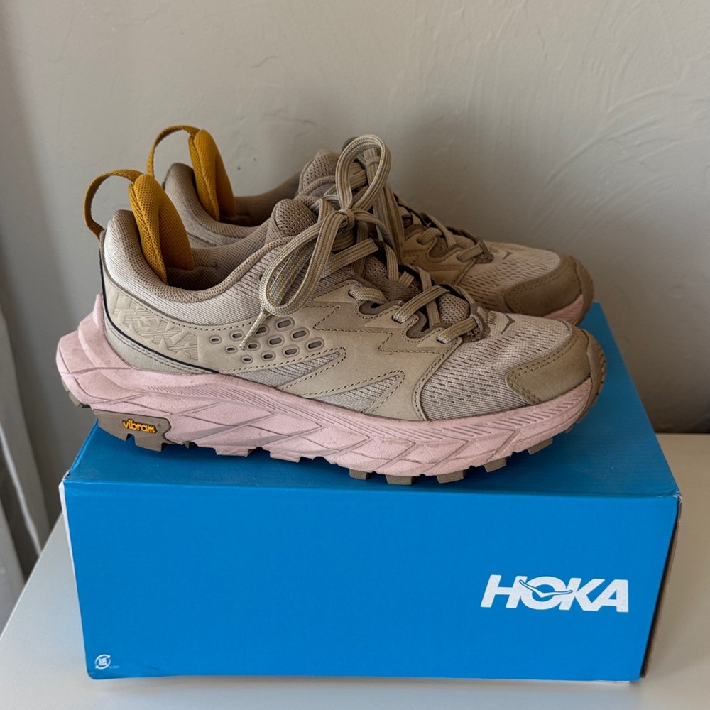 Hoka Anacapa breeze low hiking Shoes - Pink and Tan